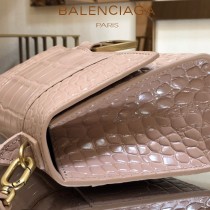 BALENCIAGA-010  巴黎世家原單爆款MINI號鱷魚紋HOURGLASS沙漏包