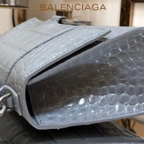 BALENCIAGA-05  巴黎世家原單爆款MINI號鱷魚紋HOURGLASS沙漏包