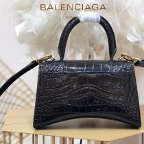 BALENCIAGA-02  巴黎世家原單爆款MINI號鱷魚紋HOURGLASS沙漏包