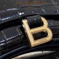 BALENCIAGA-02  巴黎世家原單爆款MINI號鱷魚紋HOURGLASS沙漏包