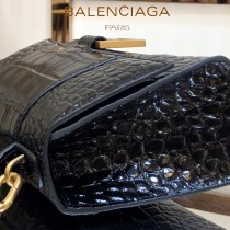 BALENCIAGA-02  巴黎世家原單爆款MINI號鱷魚紋HOURGLASS沙漏包