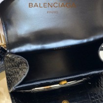 BALENCIAGA-02  巴黎世家原單爆款MINI號鱷魚紋HOURGLASS沙漏包