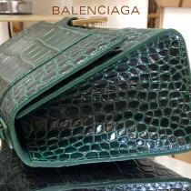 BALENCIAGA-07  巴黎世家原單爆款小號鱷魚紋HOURGLASS沙漏包