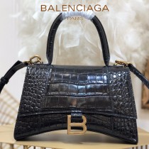 BALENCIAGA-09  巴黎世家原單爆款小號鱷魚紋HOURGLASS沙漏包