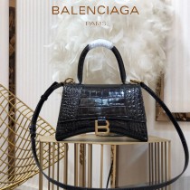 BALENCIAGA-09  巴黎世家原單爆款小號鱷魚紋HOURGLASS沙漏包