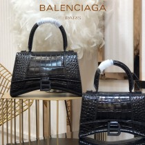 BALENCIAGA-03  巴黎世家原單爆款小號鱷魚紋HOURGLASS沙漏包