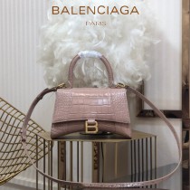 BALENCIAGA-01  巴黎世家原單爆款小號鱷魚紋HOURGLASS沙漏包