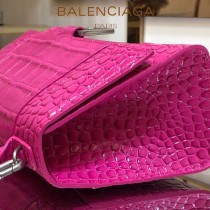 BALENCIAGA-04  巴黎世家原單爆款小號鱷魚紋HOURGLASS沙漏包