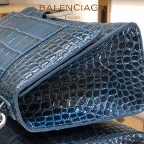 BALENCIAGA-05  巴黎世家原單爆款小號鱷魚紋HOURGLASS沙漏包