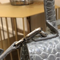 BALENCIAGA-06  巴黎世家原單爆款小號鱷魚紋HOURGLASS沙漏包