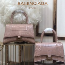 BALENCIAGA-01  巴黎世家原單爆款小號鱷魚紋HOURGLASS沙漏包