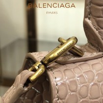 BALENCIAGA-01  巴黎世家原單爆款小號鱷魚紋HOURGLASS沙漏包