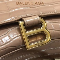 BALENCIAGA-01  巴黎世家原單爆款小號鱷魚紋HOURGLASS沙漏包