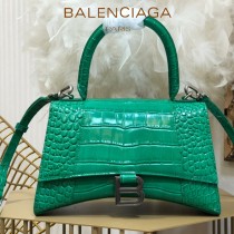 BALENCIAGA-08  巴黎世家原單爆款小號鱷魚紋HOURGLASS沙漏包