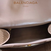 BALENCIAGA-01  巴黎世家原單爆款小號鱷魚紋HOURGLASS沙漏包