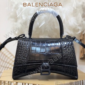 BALENCIAGA-03  巴黎世家原單爆款小號鱷魚紋HOURGLASS沙漏包