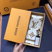 LV 真絲 雙層發帶綁帶 領結 飄帶