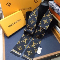 LV 真絲 雙層發帶綁帶 領結 飄帶