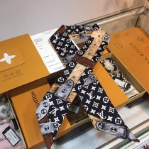 LV 真絲明星同款飄帶束髮帶