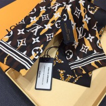 LV 真絲 雙層發帶綁帶 領結 飄帶