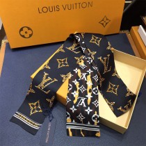 LV 真絲 雙層發帶綁帶 領結 飄帶