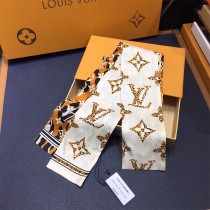 LV 真絲 雙層發帶綁帶 領結 飄帶