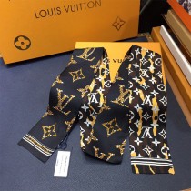 LV 真絲 雙層發帶綁帶 領結 飄帶