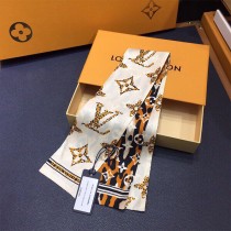 LV 真絲 雙層發帶綁帶 領結 飄帶