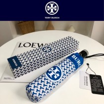 Tory Burch 托裏伯奇 高端水晶 全自動開收黑膠遮陽防曬 UV晴雨傘