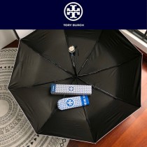 Tory Burch 托裏伯奇 高端水晶 全自動開收黑膠遮陽防曬 UV晴雨傘