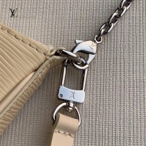 LV 原版皮 M80471黑色 80483粉色 80479杏色水波紋斜挎包