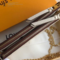 LV原版皮 M80084  Double Zip Pochette 鏈條包