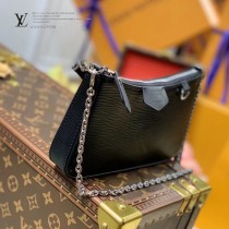 LV 原版皮 M80471黑色 80483粉色 80479杏色水波紋斜挎包