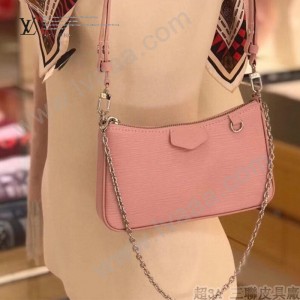 LV 原版皮 M80471黑色 80483粉色 80479杏色水波紋斜挎包