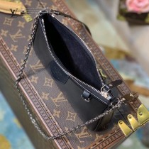 LV 原版皮 M80471黑色 80483粉色 80479杏色水波紋斜挎包