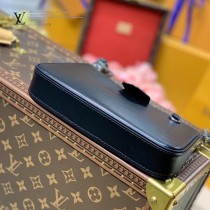 LV 原版皮 M80471黑色 80483粉色 80479杏色水波紋斜挎包