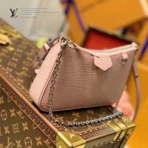 LV 原版皮 M80471黑色 80483粉色 80479杏色水波紋斜挎包