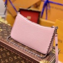 LV 原版皮 M80471黑色 80483粉色 80479杏色水波紋斜挎包