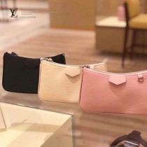 LV 原版皮 M80471黑色 80483粉色 80479杏色水波紋斜挎包