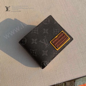 LV 原版皮 M60895-001 徽章短夾