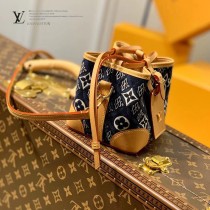 LV 原版皮 M57447 牛仔布1854系列 NOÉ PURSE 水桶包