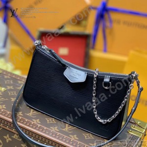 LV 原版皮 M80471黑色 80483粉色 80479杏色水波紋斜挎包