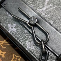 LV 原版皮  M45585 黑花 STEAMER 郵差包