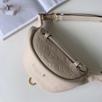 LV 原版皮 M43644-01  全皮压花 BUMBAG 胸包