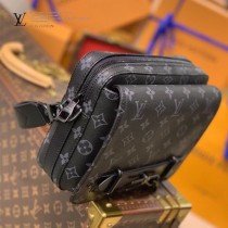 LV 原版皮  M45585 黑花 STEAMER 郵差包