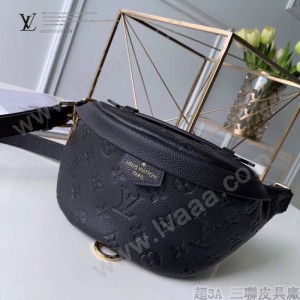 LV 原版皮 M43644-02  全皮压花 BUMBAG 胸包