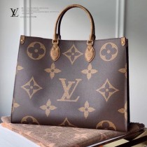LV 原版皮 M44576 ONTHEGO手袋M44576 工作 購物或周末出遊