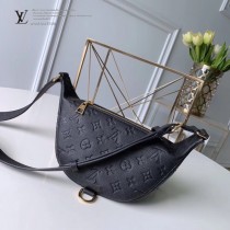 LV 原版皮 M43644-02  全皮压花 BUMBAG 胸包