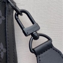 LV 原版皮  M45585 黑花 STEAMER 郵差包