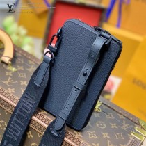 LV原單M57089 黑色全皮 手機包 全新 LV Aerogram 手機包